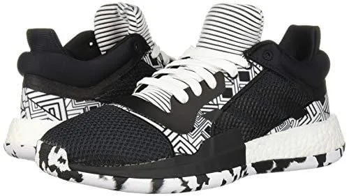 adidas Men's Marquee Boost Low Basketball Shoe White/Black, 10 M US