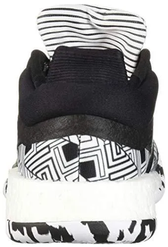 adidas Men's Marquee Boost Low Basketball Shoe White/Black, 10 M US