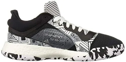 adidas Men's Marquee Boost Low Basketball Shoe White/Black, 10 M US