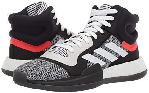 adidas Men's Marquee Boost, White/Black/aero Blue 11 M US
