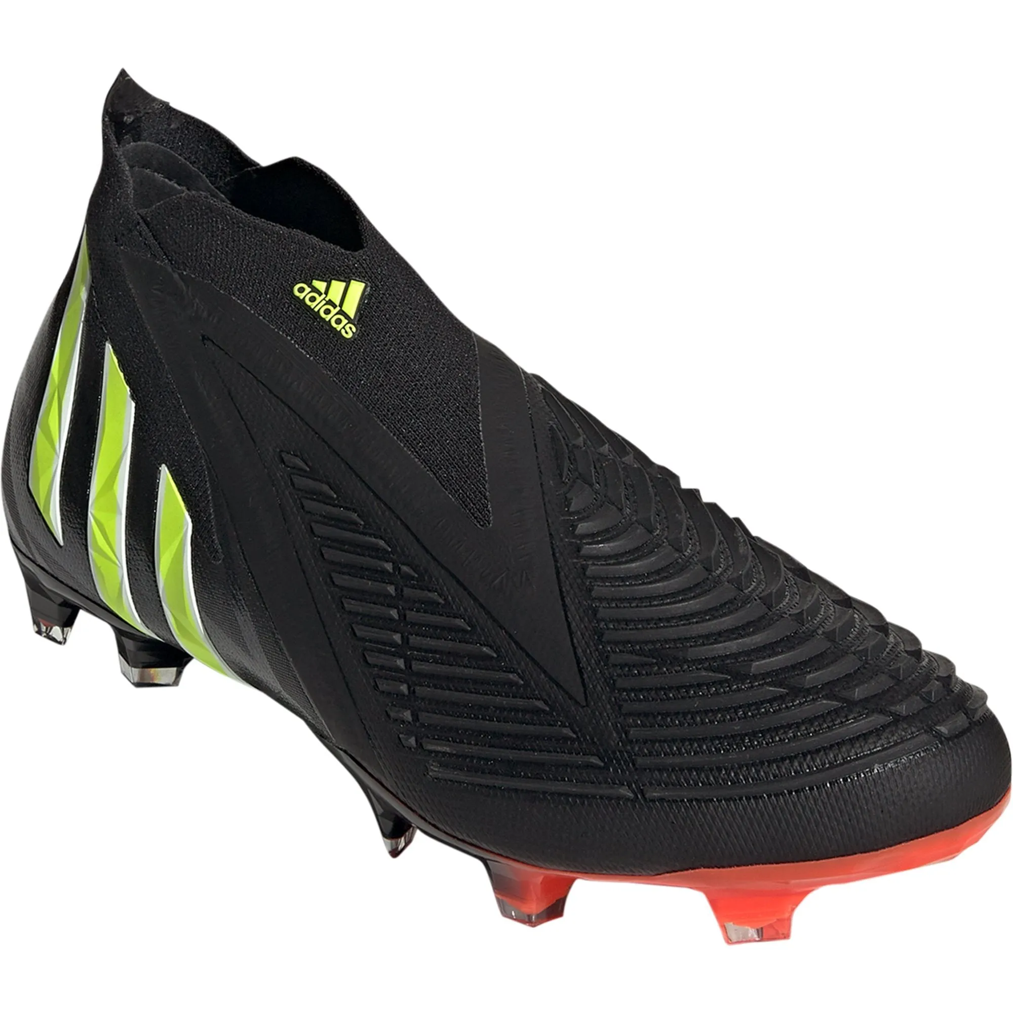 adidas Predator Edge   FG Firm Ground Soccer Cleat - Core Black/Team Solar Yellow/Solar Red