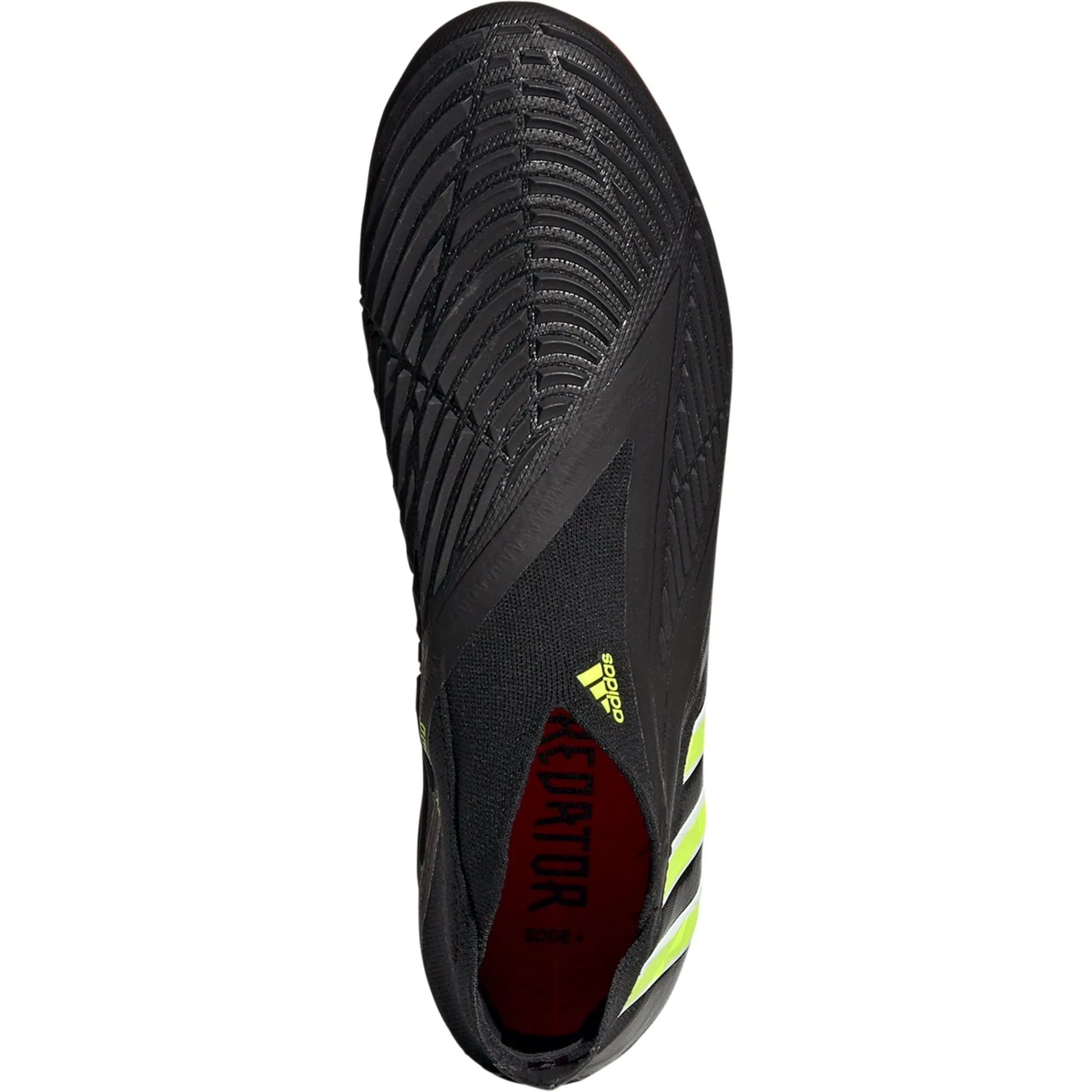 adidas Predator Edge   FG Firm Ground Soccer Cleat - Core Black/Team Solar Yellow/Solar Red
