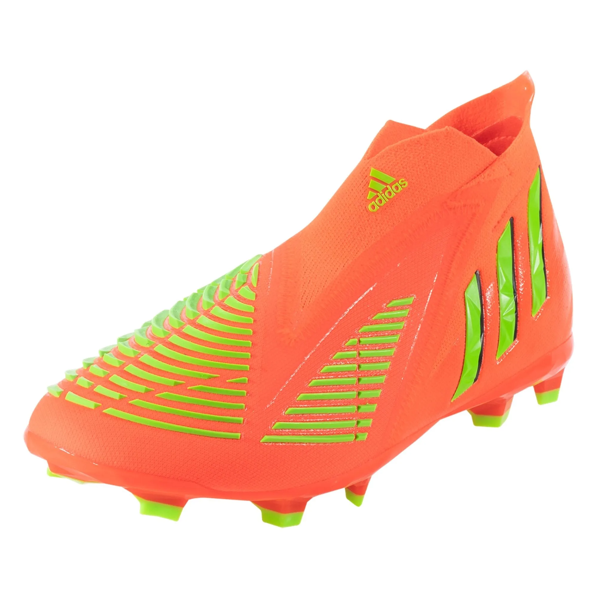 adidas Predator Edge   FG Junior Firm Ground Soccer Cleat - Solar Red/Solar Green/Core Black