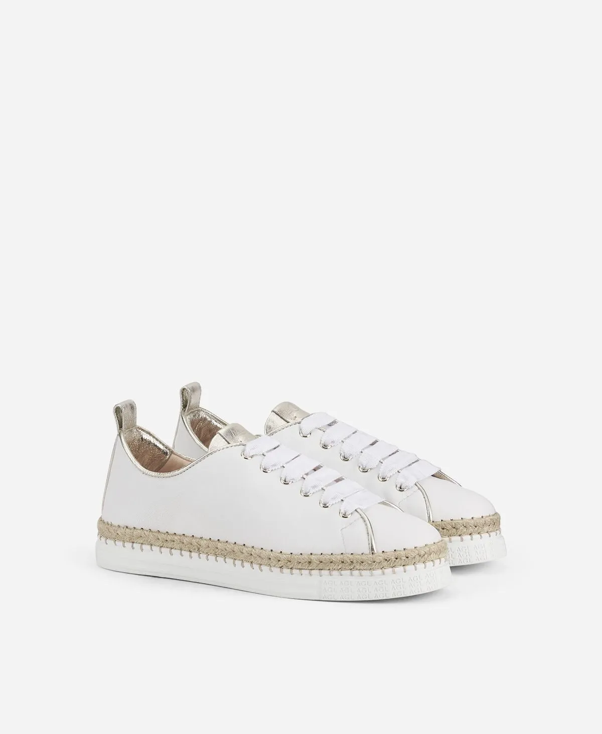 AGL Neive Sneaker With Welt in White/Sandy