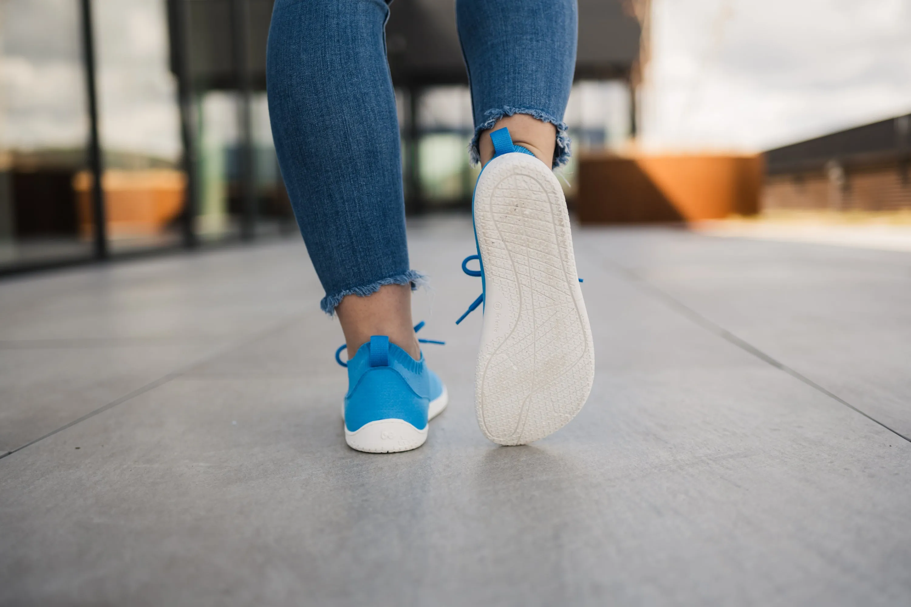 Barefoot Sneakers Be Lenka Stride - Blue & White