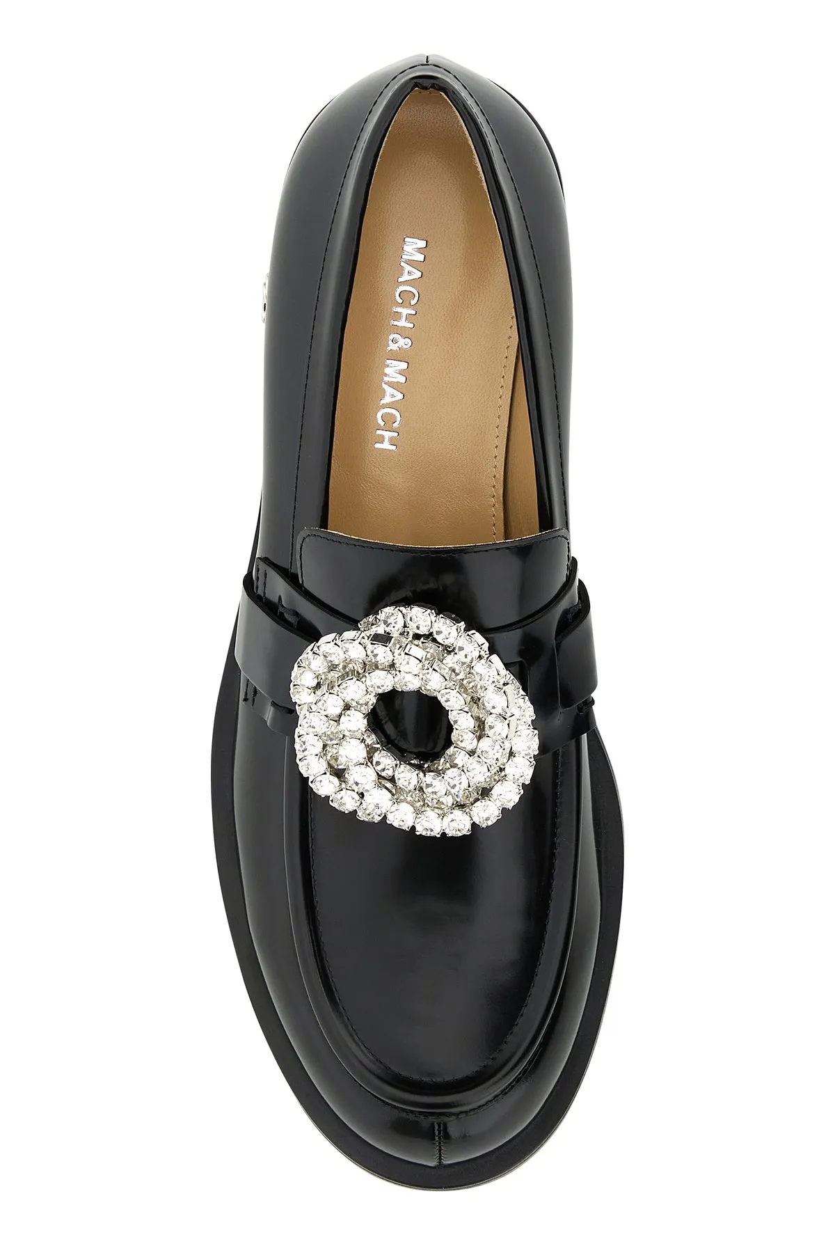 Black leather Galaxy loafers