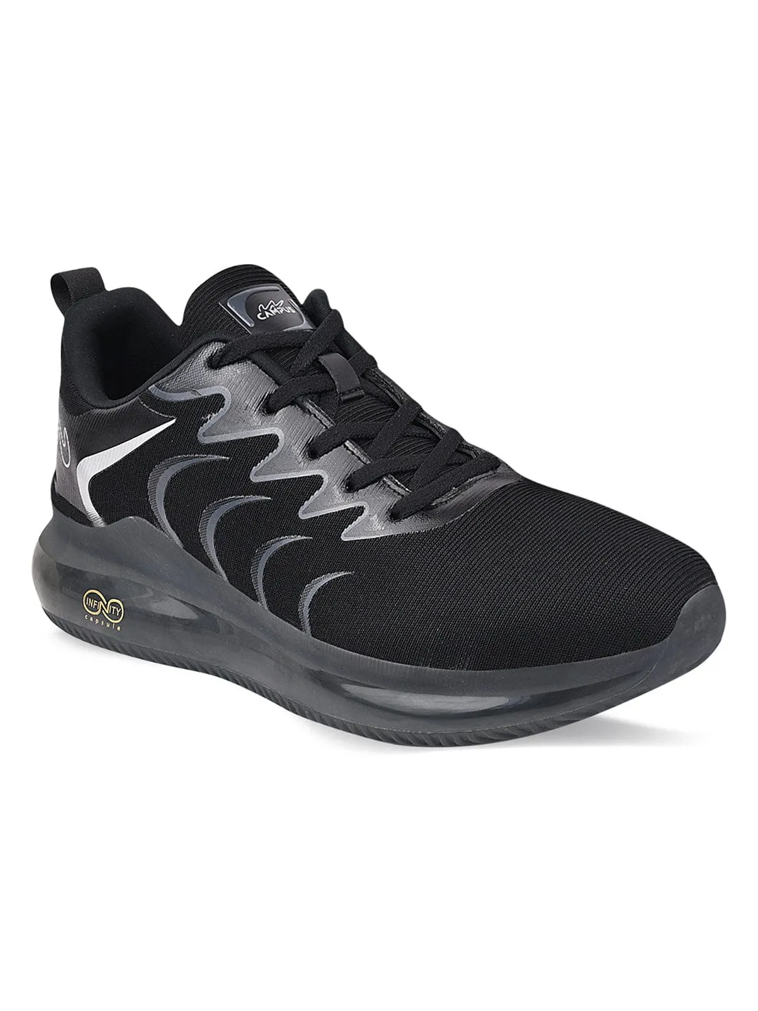 CAMP BROOM Black Men's Running Shoes