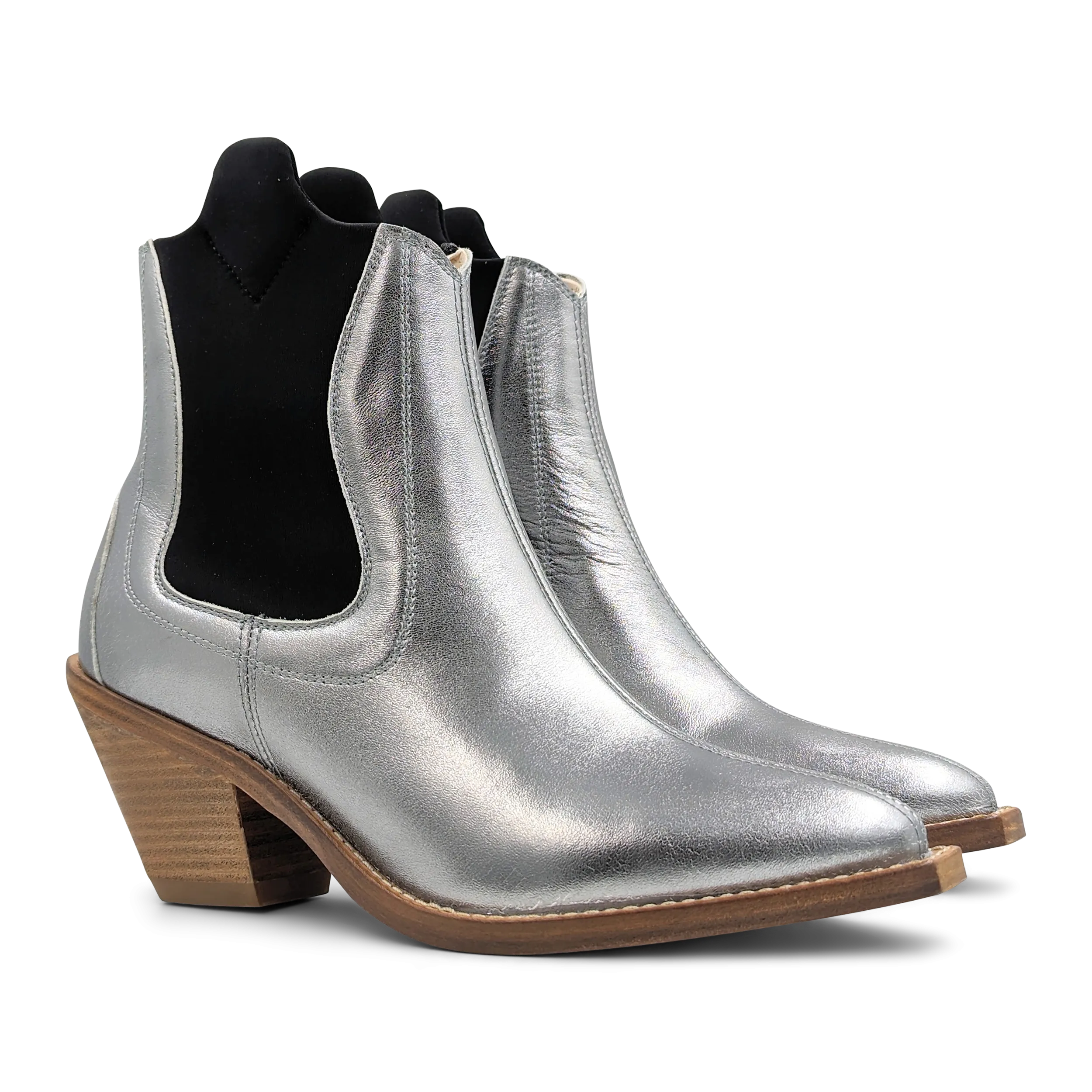 Chelsea Cowboy Boot in Silver