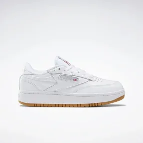 Club C Double Shoes (White   Reebok Rubber Gum-07   White)