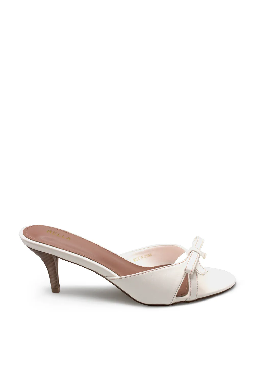 Delia Bow Heel - White