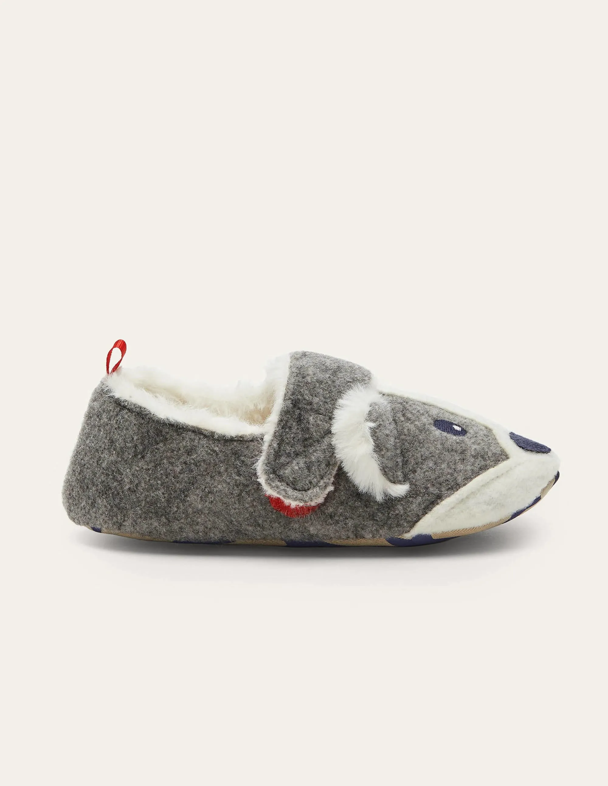 Felt Badger Slippers-Grey Marl