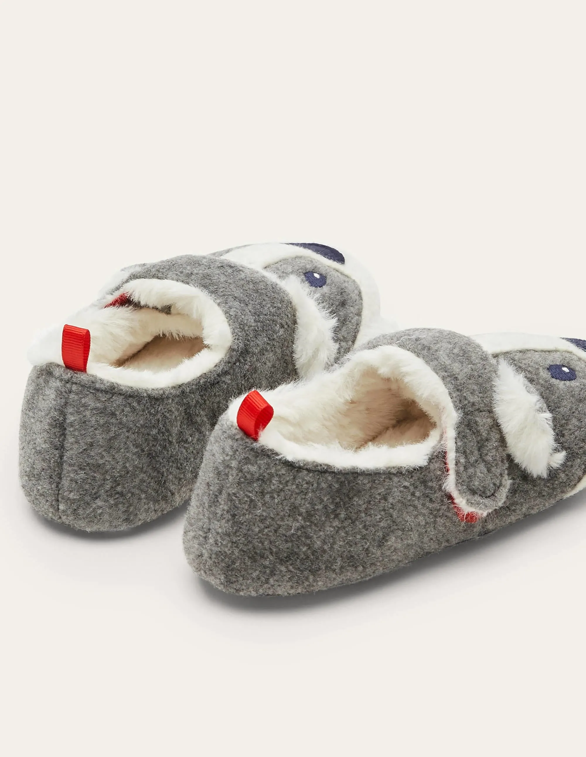 Felt Badger Slippers-Grey Marl