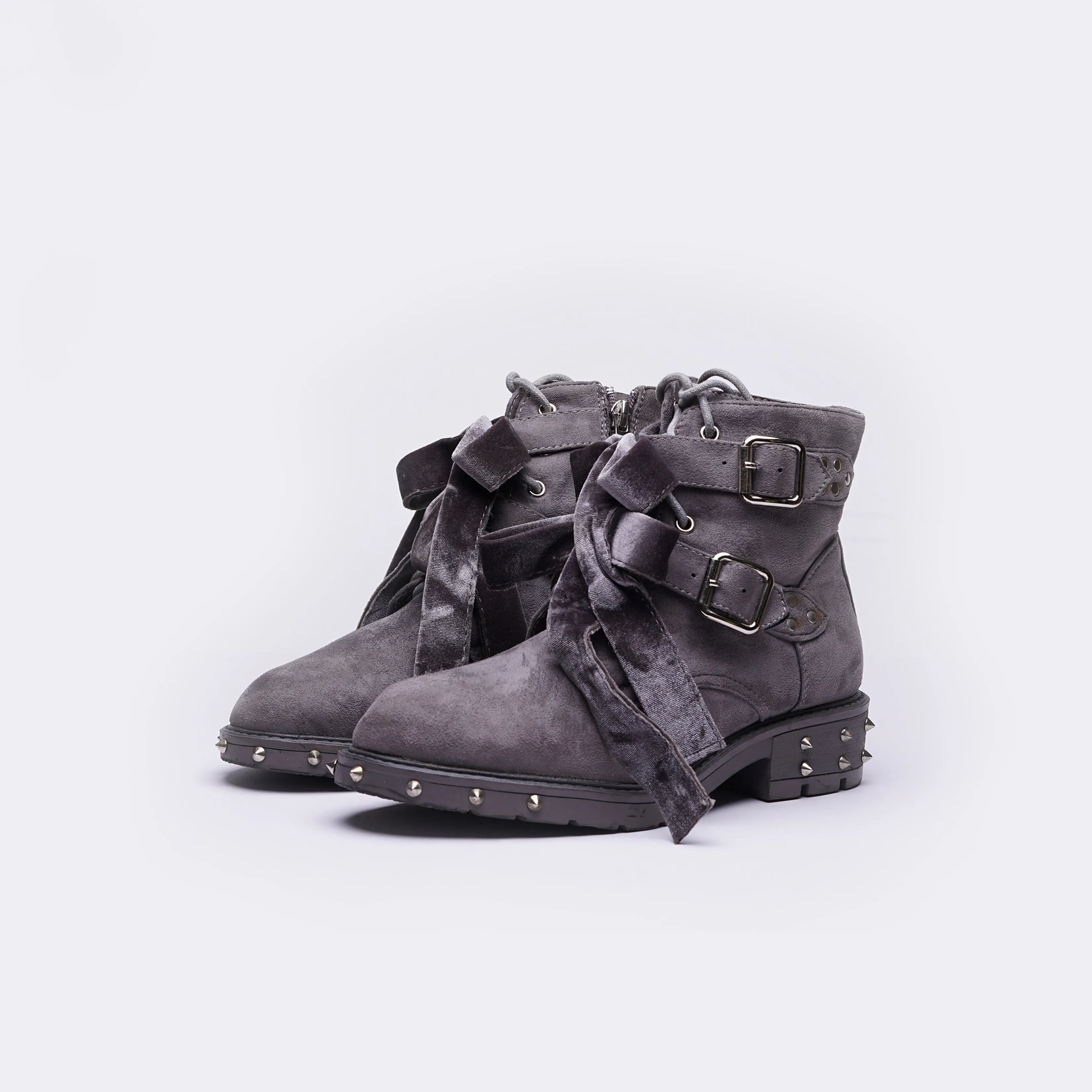 Forever Studded Laceup Boots