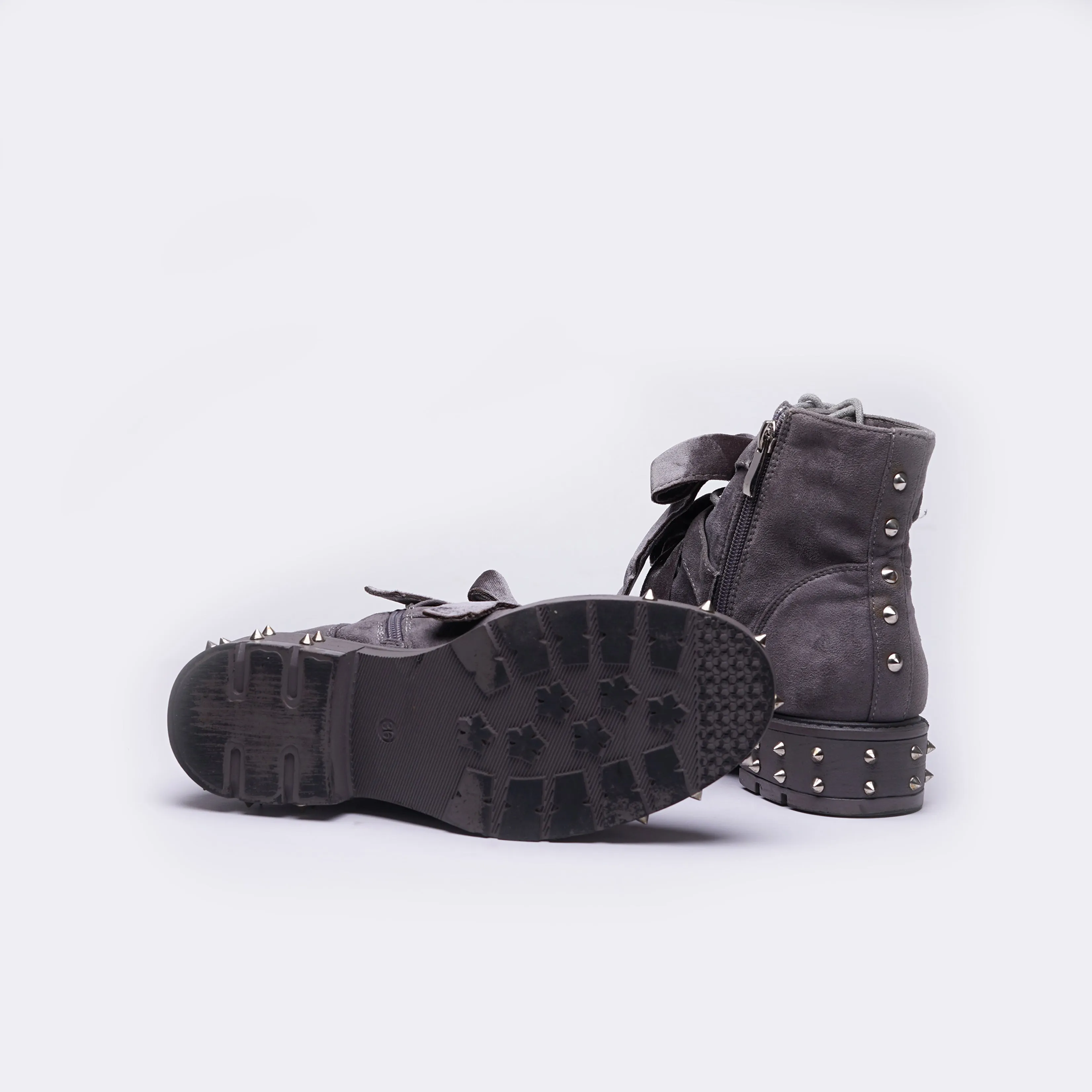 Forever Studded Laceup Boots