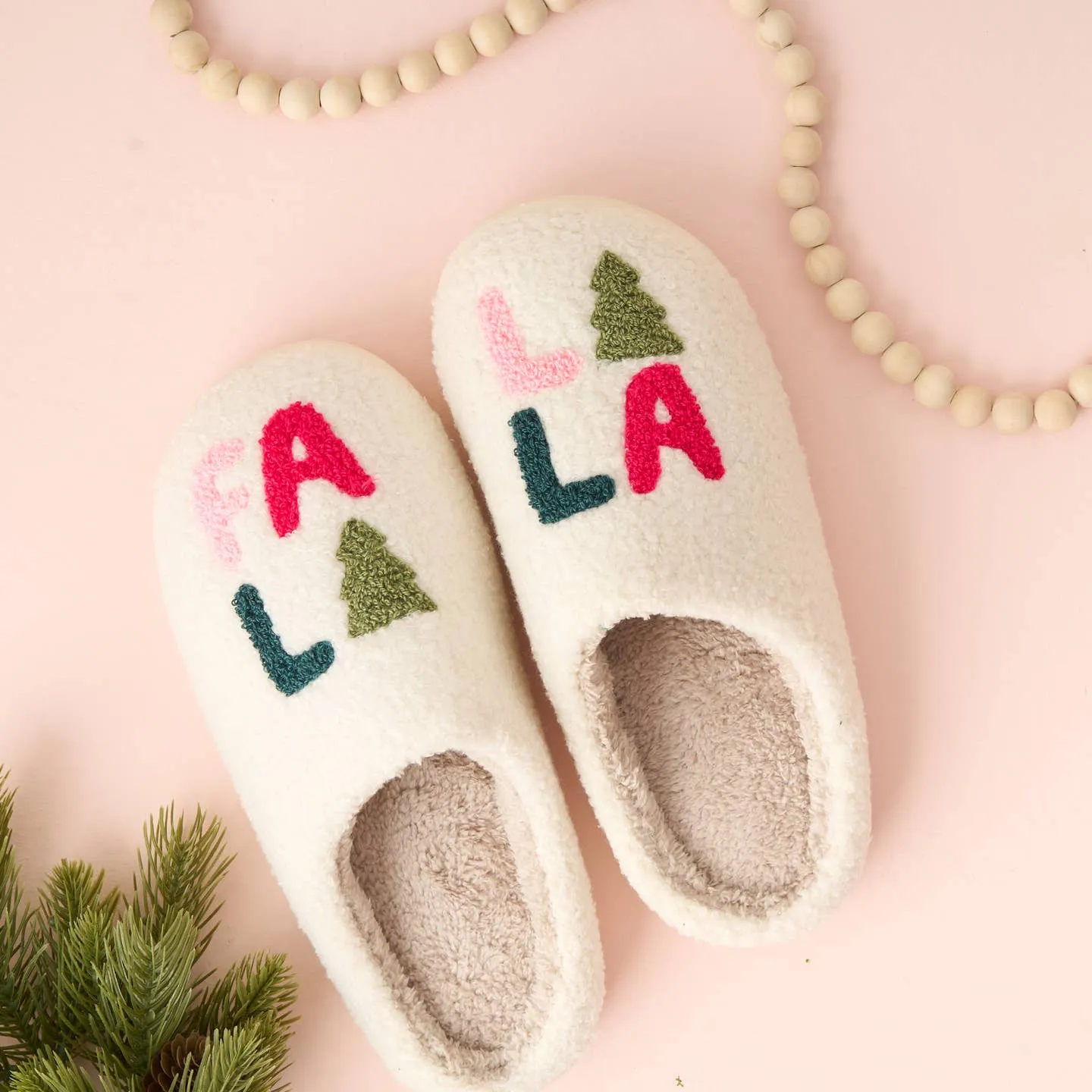 Fuzzy Holiday Slippers