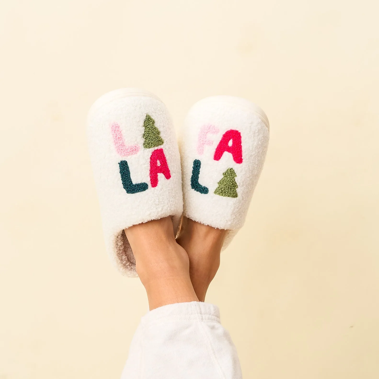 Fuzzy Holiday Slippers