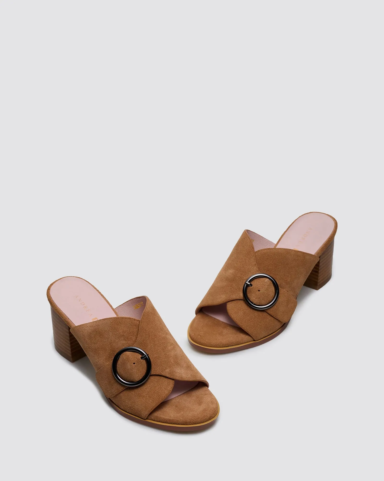 IGUESS MULE HEELS TAN SUEDE