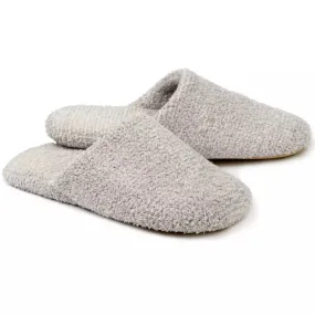 Kashwere Lounge Ultra Plush Oyster & Bone Heathered Spa Slippers