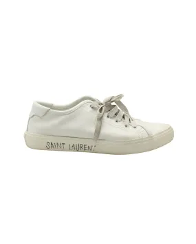 Saint Laurent Malibu Distressed Sneakers in White Leather