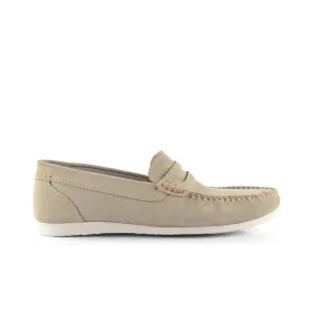 Stanhope Suede Leather Penny Loafer - Sand