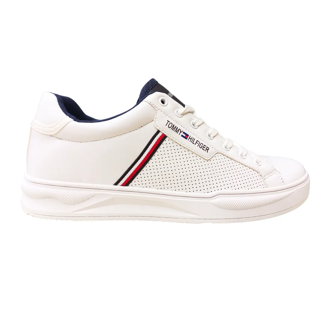 TH Sneaker Lace Up White – Breathable Cotton Sneakers w/ Orthopedic Cushioning | Unisex Casual Shoes for Walking, Work & Daily Wear | Royal Trend Pakistan