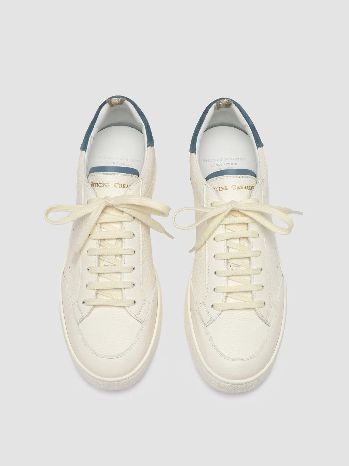 THE DIME 001 - Off White leather Low Top Sneakers