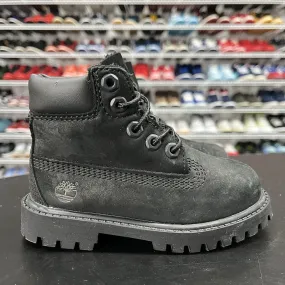 Timberland Premium Black 6" Waterproof Boots Toddler Size 7