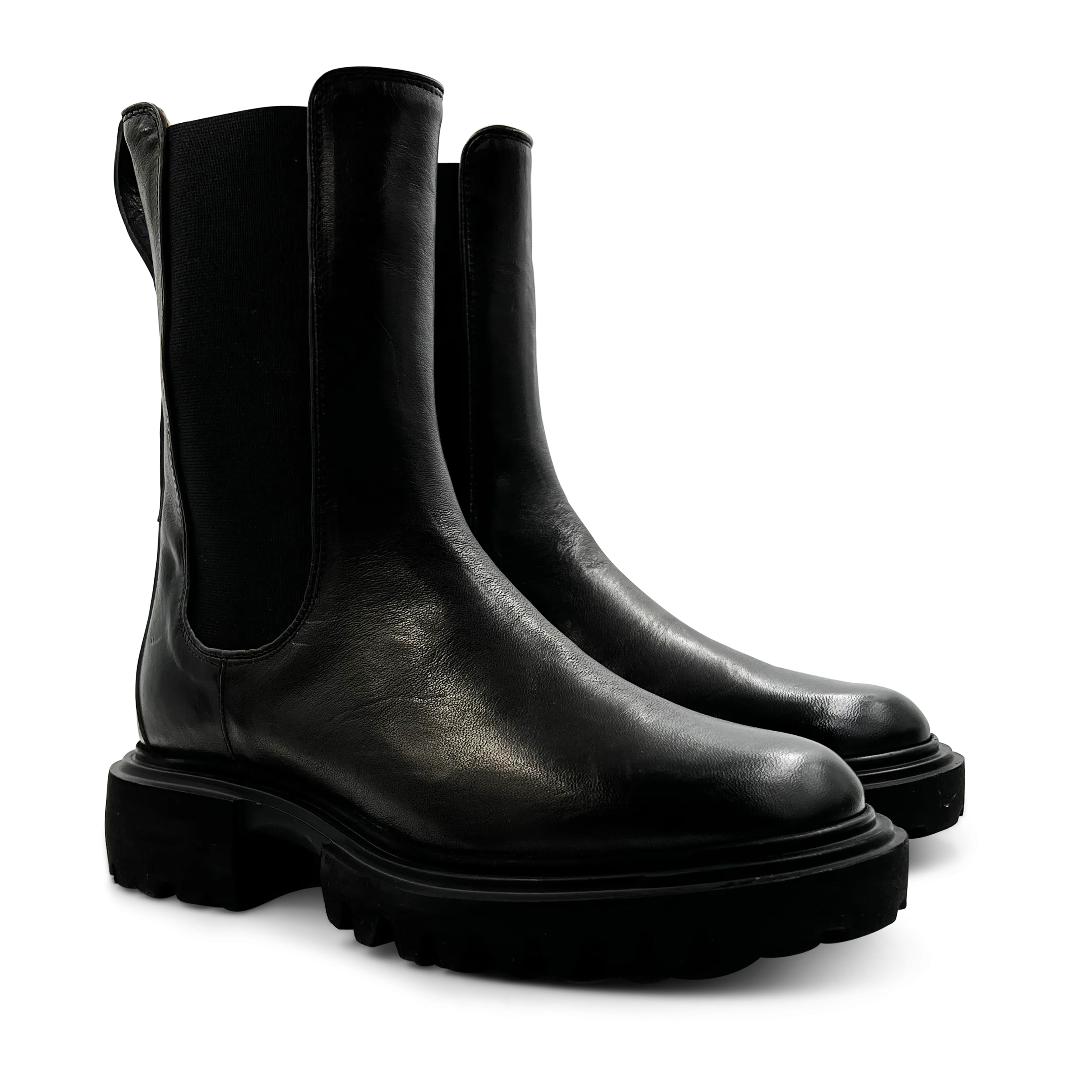 Toby Mid EVA Sole Chelsea Boot Washed in Black