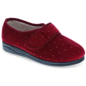 Touch-Fasten Velour Slippers - LEANNA / 325 942