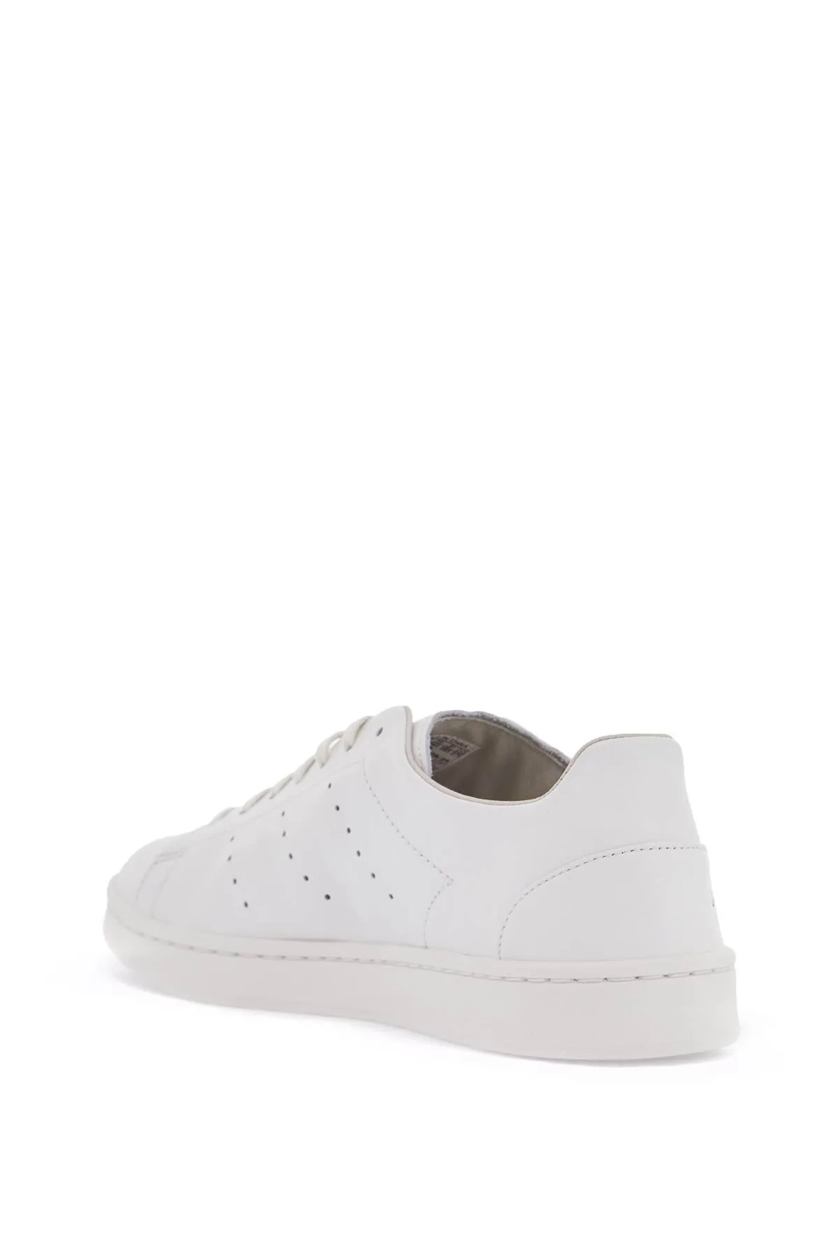 white leather sneakers with minimalist design JQ4976 WHITE