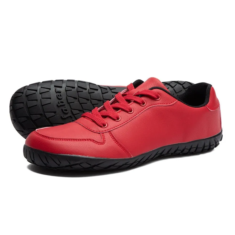 ZZFABER Leather Barefoot Shoes - Soft Minimalist Sneakers for Men and Women