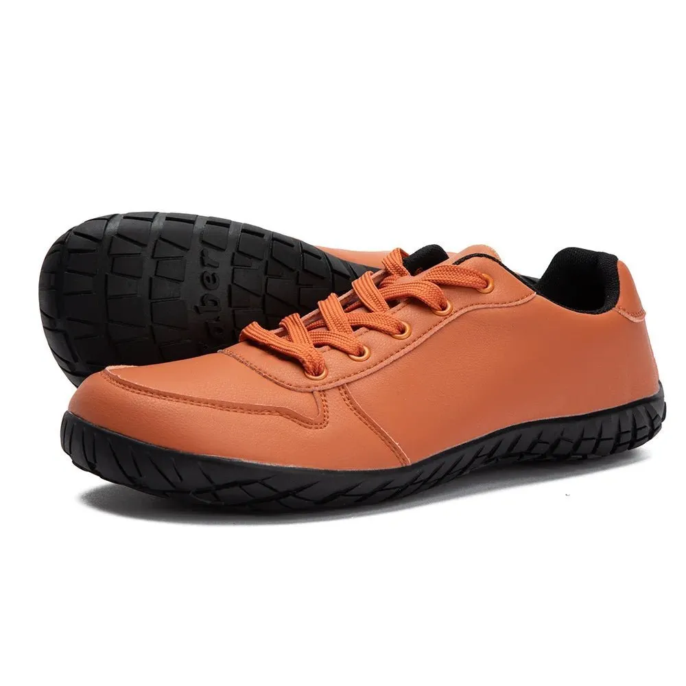 ZZFABER Leather Barefoot Shoes - Soft Minimalist Sneakers for Men and Women